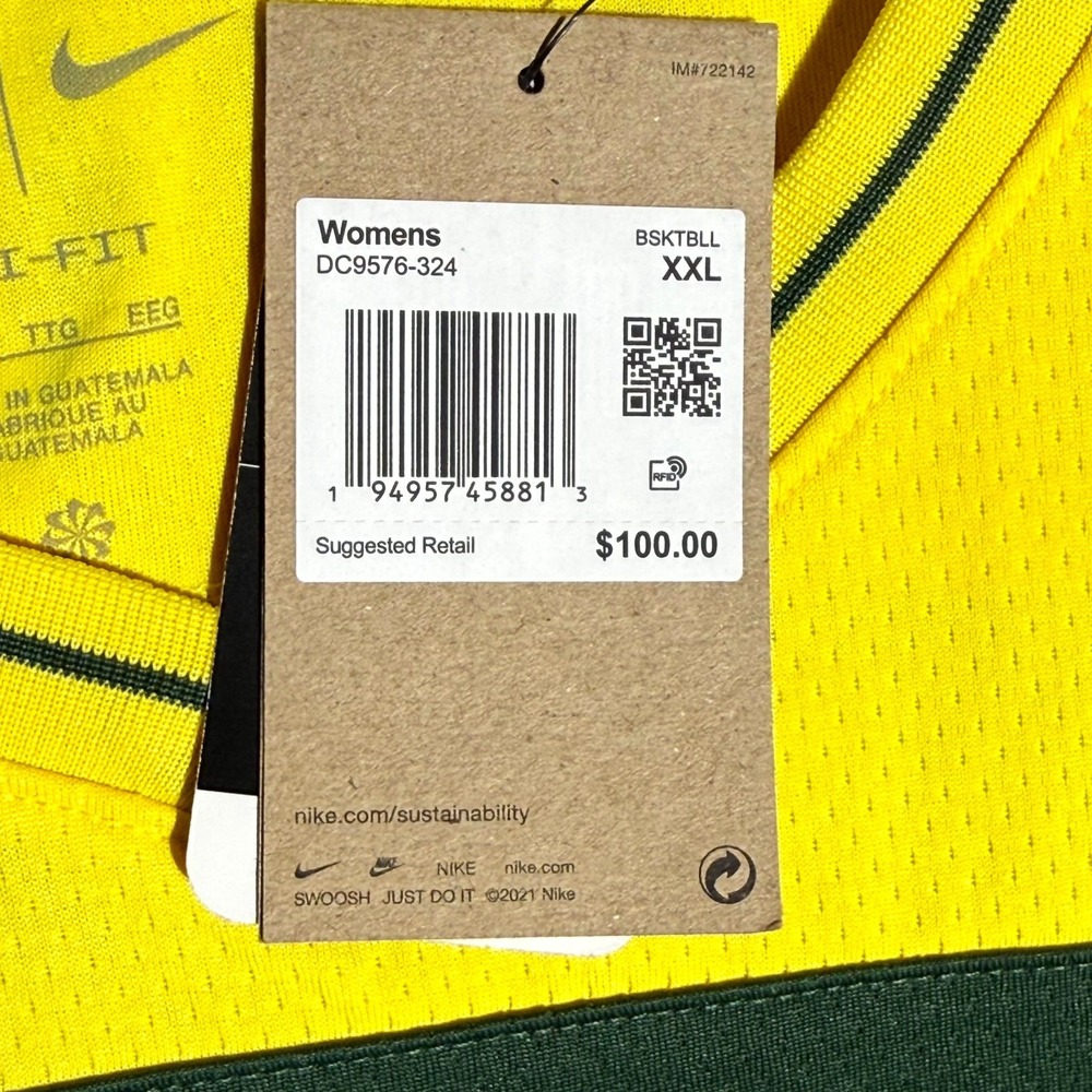 Seattle Storm #24 Jewell Loyd Nike Jersey WNBA Green Womens Sz 56 2XL Brand New - Picture 6 of 6